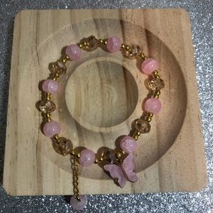 pink butterfly bracelet